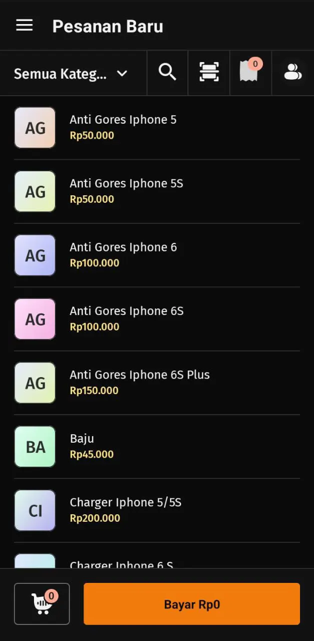 membatasi penjualan produk per kategori